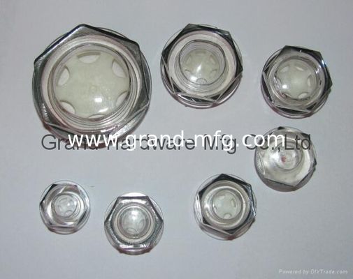 Qualität  M60x2 Circular Plastic Oil Sight Glass withe reflector male Metric Thread Liquid Level Gauge M42X2 M36X1.5 Oil Level Sight Gauge Supplier Fabrik