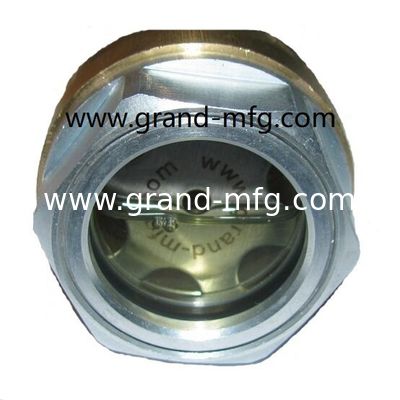 Qualität  male G thread 1/4 inch aluminum liquid level sight glasses with natural glass window  Oil Level Sight Glass for Pump Gearboxes and Compressors Fabrik