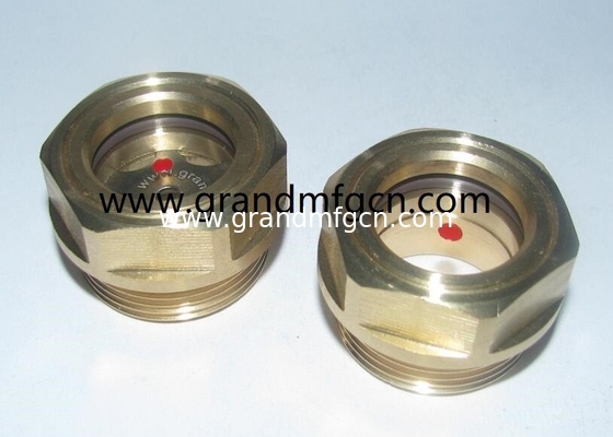 G-Faden 1 1/4 Messing Ölpegelglas Helical Getriebe Ölpegelglas Bullen Augenpegel Ölpegelmesser