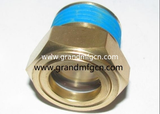 NPT-Faden 1/2" 3/8" 3/4" 1" 3-D BULLSEYE COOLANT SIGHT GLASS SURGER TANK BRASS SIGHT GLASS