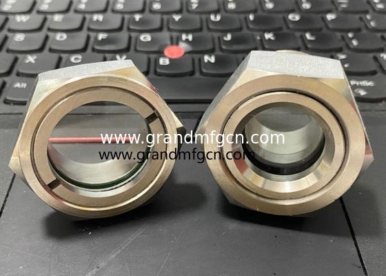 G-Faden 1/4 3/8 1/2 3/4 1 Zoll SS304 Ölpegel Sichtfenster Ölpegel Glas mit rotem Ball Flüssigkeitspegel Sichtfenster