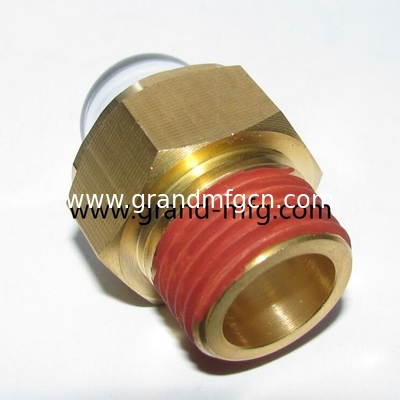 M22X1.5 Maschinenindustrie Kühler Sichtglas Traktor Kühler Metrischer Flüssigkeitssicht Glasstecker Kühlmittel Messing Sicht