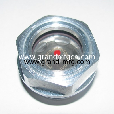 Metrisches Gewinde M30x1.5 M33x1.5 M20x1.5 Luftkompressor Sichtglas Aluminium Bullen Auge Öl Sichtglas Messmessindikator Aluminium Ölstand Sichtglas für Pumpen Getriebe und Kompressoren