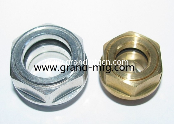 Metrisches Gewinde M30x1.5 M33x1.5 M20x1.5 Luftkompressor Sichtglas Aluminium Bullen Auge Öl Sichtglas Messmessindikator Aluminium Ölstand Sichtglas für Pumpen Getriebe und Kompressoren