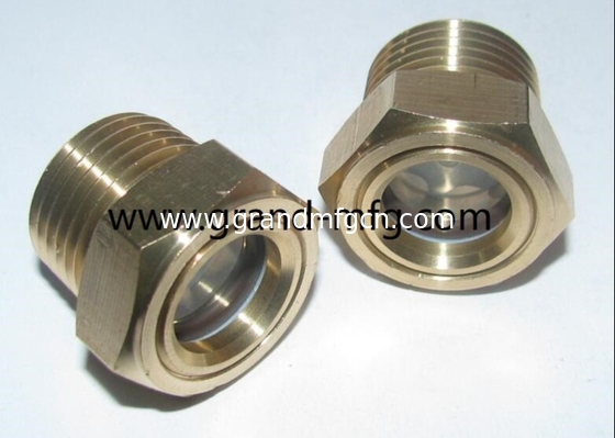 G3/8&quot; BSP Pumpenölbehälter Messing Ölstandsprüfung Sichtglas Getriebeglas Öl Sicht Tank Sichtglas