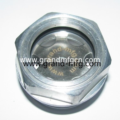 Hochdruck-G1 1/4 INCH 6061 Aluminium-Reduktor Ölsicht Glas Ölstandsindikator FlüssigkeitsstandsmessgerätOEM und ODM-Service
