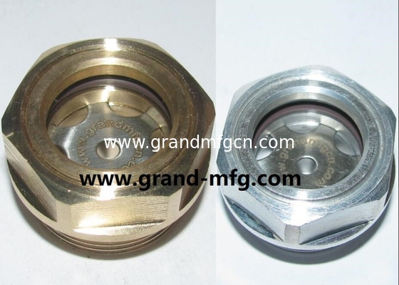 Hochdruck G1 1/4&quot; 6061 Aluminium Reduktor Öl Sichtglas Ölstandsindikator Flüssigkeitsstandsmessgerät OEM und ODM Service