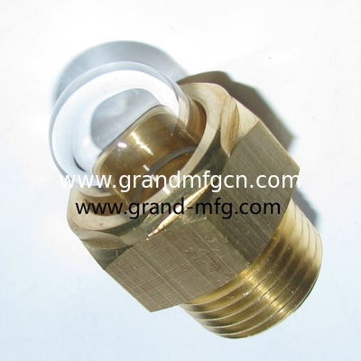 männliche NPT-Draht 1/2&quot; 3/8&quot; 3/4&quot; 1&quot; 3-D BULLSEYE SIGHT GLASS beobachten Kuppel-Gauge mit super klarem Glas Ölsichtglas