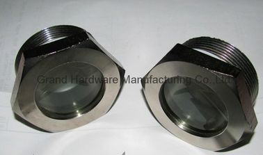 Metrisches Garn M60 männliches Garn Nickelplattiert Stahlflüssigkeitsstufe Sichtglas mit Reflektor