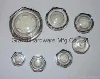 M60x2 Kreisförmiges Kunststoff-Öl Sichtglas mit Reflektor männlich Metrisches Gewindeflüssigkeitsniveaumessgerät M42X2 M36X1.5 Ölniveaumessgerät