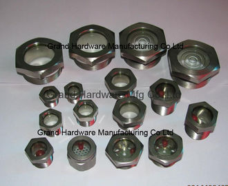 BSP 3/4&quot; männliches Garn Metall-Sight Glas aus Stahl, Nickelplattiert, geschmolzenes Glas Fenstersicht für Kühlgeräte