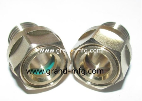 G3/4&quot; NPT3/4&quot; Messingkuppel Ölsicht Glas Flüssigkeitssicht Glas Ölsicht Ölsichtspiegel Ölstandsindikatoren auf Lager