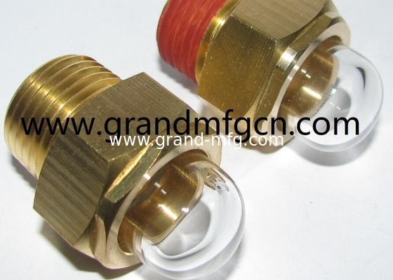 NPT 1/2 &quot;Brass Kuppelglas Öl Sicht Hex-Schraube-in Öl-Niveau Sicht Glasmessindikatoren mit Lese-Gleitverschluss