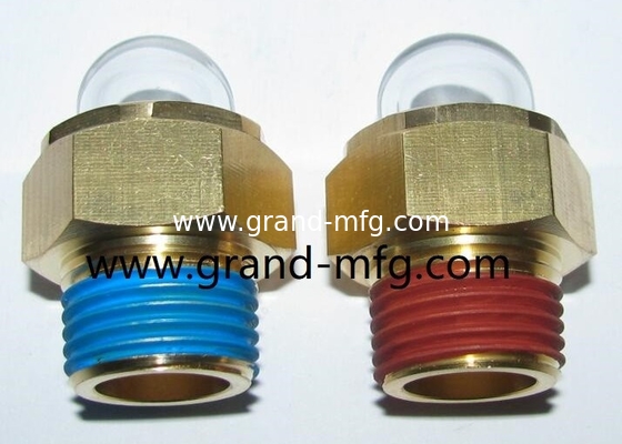 NPT-Dreh 3/8 INCH Messing Kuppel Ölstand Sichtglas Fensterindikator Hex-Schraube-in Ölstand Sichtglas