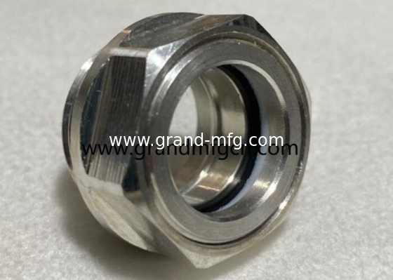 Hochdruck-G1 1/4 INCH 6061 Aluminium-Reduktor Ölsicht Glas Ölstandsindikator FlüssigkeitsstandsmessgerätOEM und ODM-Service