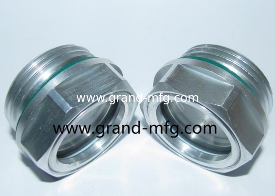 Hochdruck-G1 1/4 INCH 6061 Aluminium-Reduktor Ölsicht Glas Ölstandsindikator FlüssigkeitsstandsmessgerätOEM und ODM-Service