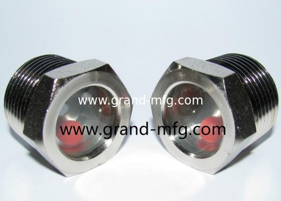 Metallsichtbrille Fusioniertes Ölniveau Sichtglas Getriebe Ölniveaus Ansichtspunkt Spiegel Bsp-Gitter 1/2&quot; 3/8&quot; 3/4&quot; 1&quot;