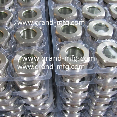 NPT 1&quot; BITZER Kühlschmelzglas aus geschmolzenem Stahl mit rotem Kugelschmelzglas