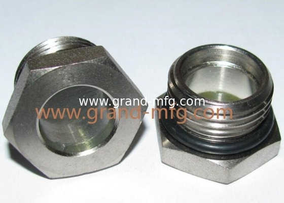 Metallsichtbrille Fusioniertes Ölniveau Sichtglas Getriebe Ölniveaus Ansichtspunkt Spiegel Bsp-Gitter 1/2&quot; 3/8&quot; 3/4&quot; 1&quot;