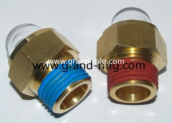 NPT-Dreh 3/8 INCH Messing Kuppel Ölstand Sichtglas Fensterindikator Hex-Schraube-in Ölstand Sichtglas