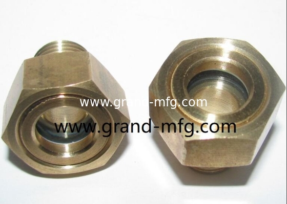 Luftkompressor Sichtflussindikator Brennstoffölübertragungssysteme Kuppel Öl Sichtglas M20X1.5 BRASS OIL SIGHT GLASS