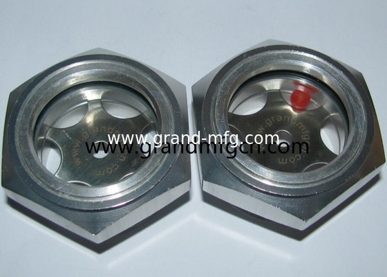 Hochdruck G1 1/4&quot; 6061 Aluminium Reduktor Öl Sichtglas Ölstandsindikator Flüssigkeitsstandsmessgerät OEM und ODM Service