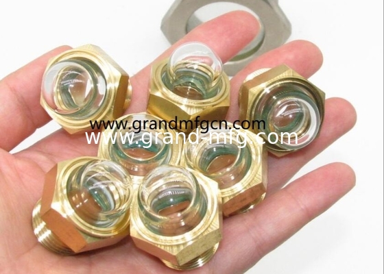 NPT 1/2 &quot;Brass Kuppelglas Öl Sicht Hex-Schraube-in Öl-Niveau Sicht Glasmessindikatoren mit Lese-Gleitverschluss