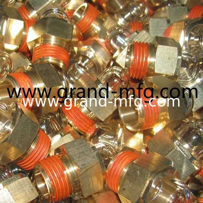 NPT-Faden 1/2" 3/8" 3/4" 1" 3-D BULLSEYE COOLANT SIGHT GLASS SURGER TANK BRASS SIGHT GLASS