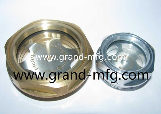 M33 M22X1.5 Aluminium-Anodisierungsfarbsicht Glas Hex-Schraube in Ölstandssicht Glas Ölstandsmessindikatoren