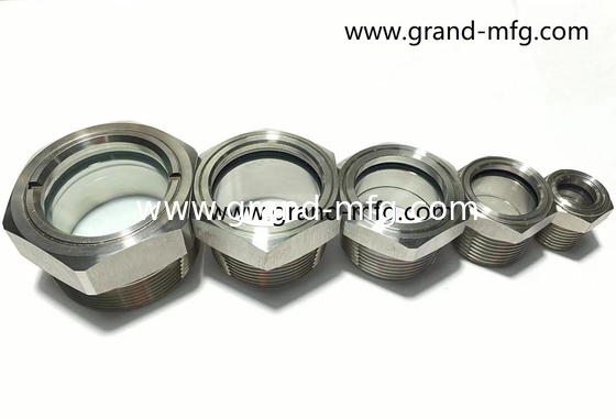 Metallsichtbrille Fusioniertes Ölniveau Sichtglas Getriebe Ölniveaus Ansichtspunkt Spiegel Bsp-Gitter 1/2&quot; 3/8&quot; 3/4&quot; 1&quot;