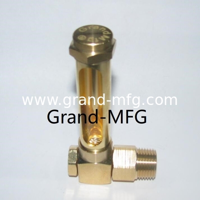 BSP 1/8 INCH Leichtbrass Ölpegel-Sichtmessgerät mit Niveaumerkungen für den Ölpegel-Indikator für Dünnwandbehälter