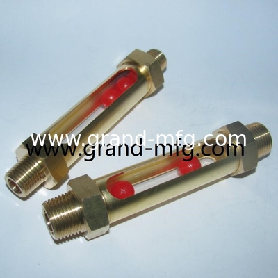 NPT 1/2 INCH L-Typ Messölpegelindikator aus Messing mit Höhenmarkierungen für Dünnwandbehälter mit Ölsichtglassteckdosen