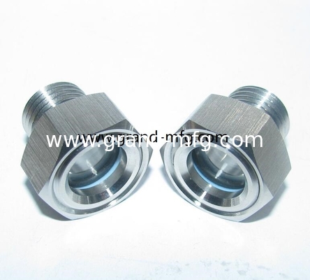 NPT-Faden 3/8 1/2 Zoll Edelstahl 304 Öl Sichtglas ohne Reflektor SS304 ÖL LEVEL SIGHT PORT
