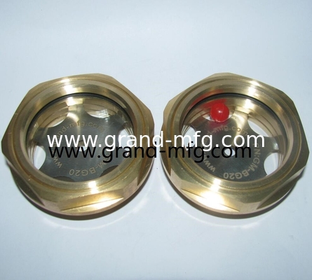 bsp Rohrfaden G1,1/4 G1&quot; Pumpe Ölstandsanzeiger Glas Anzeiger Reduktor Luftkompressor Öl Sichtbrille mit roter Kugel