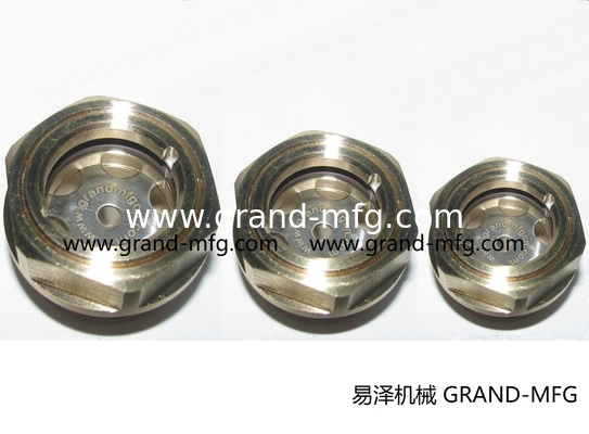 Metrisches Garn M27 Kühler Messing Sichtbrille Messing Öl Sichtglas Material und Design Perfekt für Ölempfänger und Stromübertragung NPT NPTF und BSP Thread Optionen