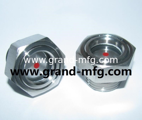 NPT-Garn 1/2&quot; 3/4&quot; Edelstahl 304 Ölsichtglas ohne Sechseckenschließmutter SS304 ÖL-LEVEL SIGHT PORT