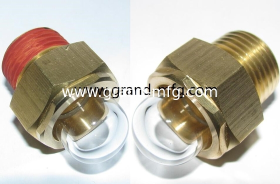 NPT-Faden 1/2&quot; 3/8&quot; 3/4&quot; 1&quot; 3-D BULLSEYE SIGHT GLASS beobachten Kuppel Ölstand Blasensichtglasmessgerät mit klarem Glas
