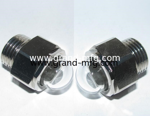 G1/2&quot; G3/4&quot; G1&quot; bsp Garnkühlsystem Kuppel Ölspiegel Blasensichtglasmessgerät mit klarem Glas