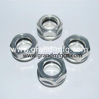 BSP G1/2" 3/4" 1" V-Typ Drehschneid-Vakuumpumpe Aluminium-Ölpegelscheinglas mit SS304-Reflektor für den Kompressor