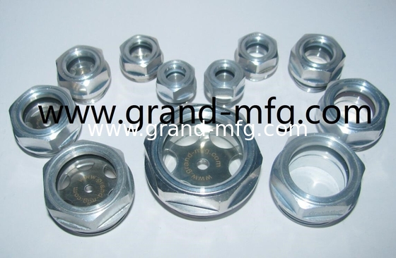BSP / Metrisches Garn Fräser Hexagon Aluminium Öl Sichtglas 3/4 1/2 3/8 1 Zoll kundenspezifisch M18 * 1.5 M20 * 1.5 M22 * 1.5 M27 * 1.5