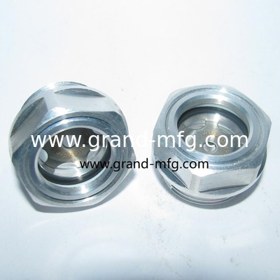 BSP / Metrisches Garn Fräser Hexagon Aluminium Öl Sichtglas 3/4 1/2 3/8 1 Zoll kundenspezifisch M18 * 1.5 M20 * 1.5 M22 * 1.5 M27 * 1.5
