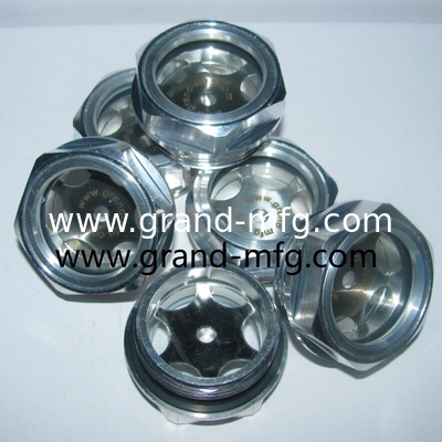 BSP G-Faden 1 Zoll Hexagon-Aluminium-Ölpegel-Sichtglas mit Reflektor für Kompressor,männlicher Faden-Öl-Sichtstecker Lieferant