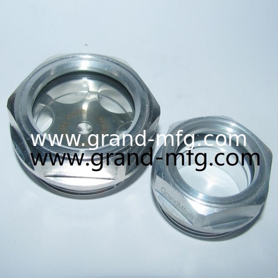 BSP G-Faden 1/2&quot; 3/4&quot; 1&quot; 2&quot; Blower Ölstandsanzeiger Sichtglas kundenspezifisch verfügbar Aluminium Ölstand Anzeigeglas für Pumpen Getriebe und Kompressoren