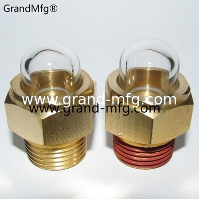 NPT-Faden 1/2&quot; 3/8&quot; 3/4&quot; 1&quot; 3-D BULLSEYE SIGHT GLASS beobachten Kuppel Ölstand Blasensichtglasmessgerät mit klarem Glas