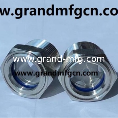 NPT-Faden 1 3/4 Zoll 1 1/4 Zoll Edelstahl Öl Sichtglas mit Reflektor SS304 OIL LEVEL SITE GAGE