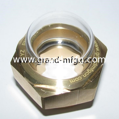 NPT-Faden 1/2&quot; 3/8&quot; 3/4&quot; 1&quot; 3-D BULLSEYE SIGHT GLASS beobachten Kuppel Ölstand Blasensichtglasmessgerät mit klarem Glas