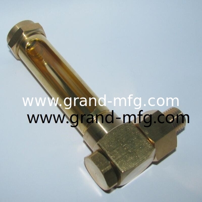 BSP 1/8 INCH Leichtbrass Ölpegel-Sichtmessgerät mit Niveaumerkungen für den Ölpegel-Indikator für Dünnwandbehälter