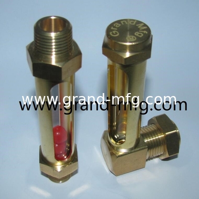 BSP 1/8 INCH Leichtbrass Ölpegel-Sichtmessgerät mit Niveaumerkungen für den Ölpegel-Indikator für Dünnwandbehälter