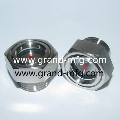 NPT 1/2&quot; SS304 Edelstahl-Schau-Glas-Öl-Schau-Fenster ohne Reflektor für Vakuumpumpen-Luftkompressor-Reduktoren