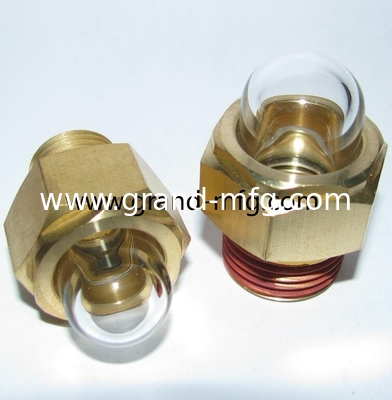 NPT-Faden 1/2&quot; 3/8&quot; 3/4&quot; 1&quot; 3-D BULLSEYE SIGHT GLASS beobachten Kuppel Ölstand Blasensichtglasmessgerät mit klarem Glas